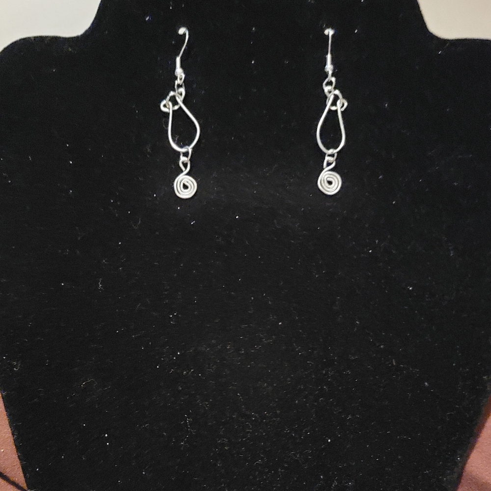 Silver swirl earrings
